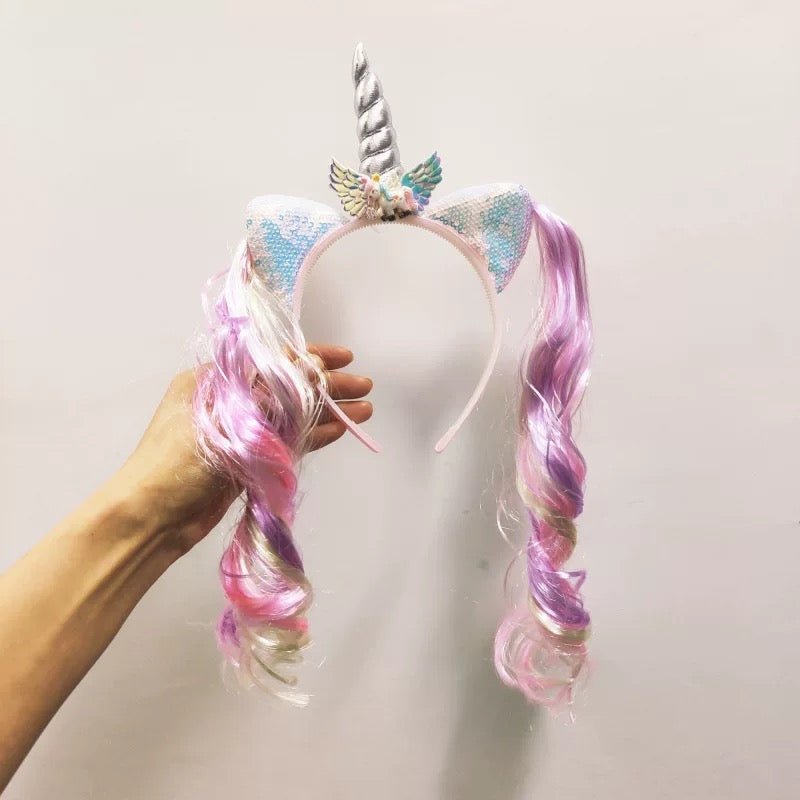 L - email Wig My Little Pony Unicorn Kid's Headband Halloween Cosplay Accessories - lemailwigs