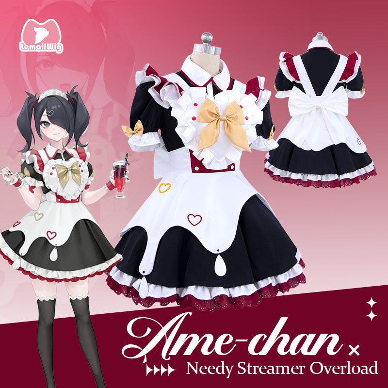 L - email Wig Needy Streamer Overload Ame - chan Cosplay Costume Wig Set - lemailwigs