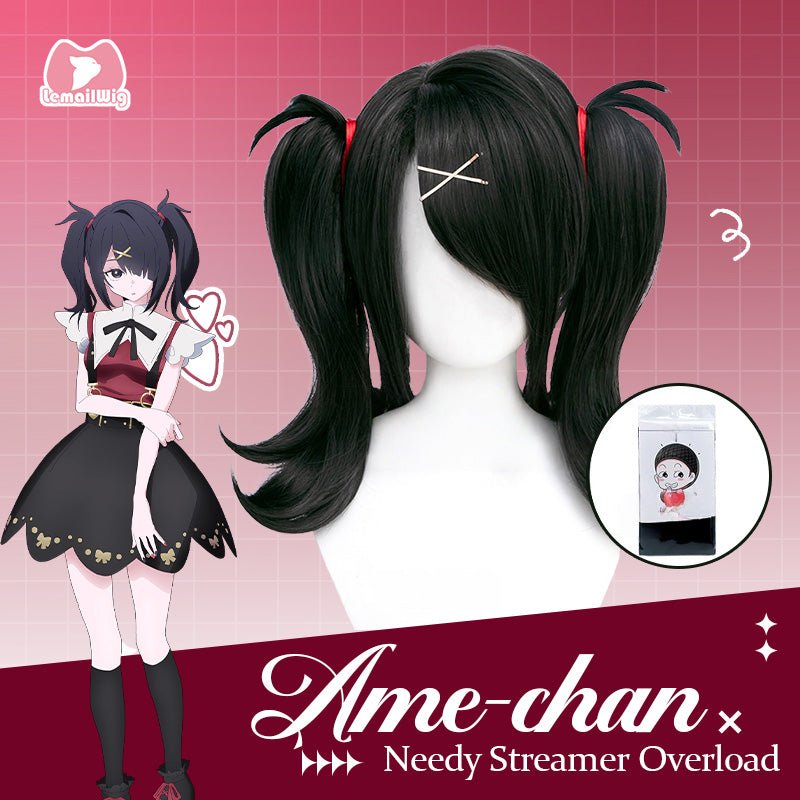 L - email Wig Needy Streamer Overload Ame - chan Dress Cosplay Costume Wig Set - lemailwigs