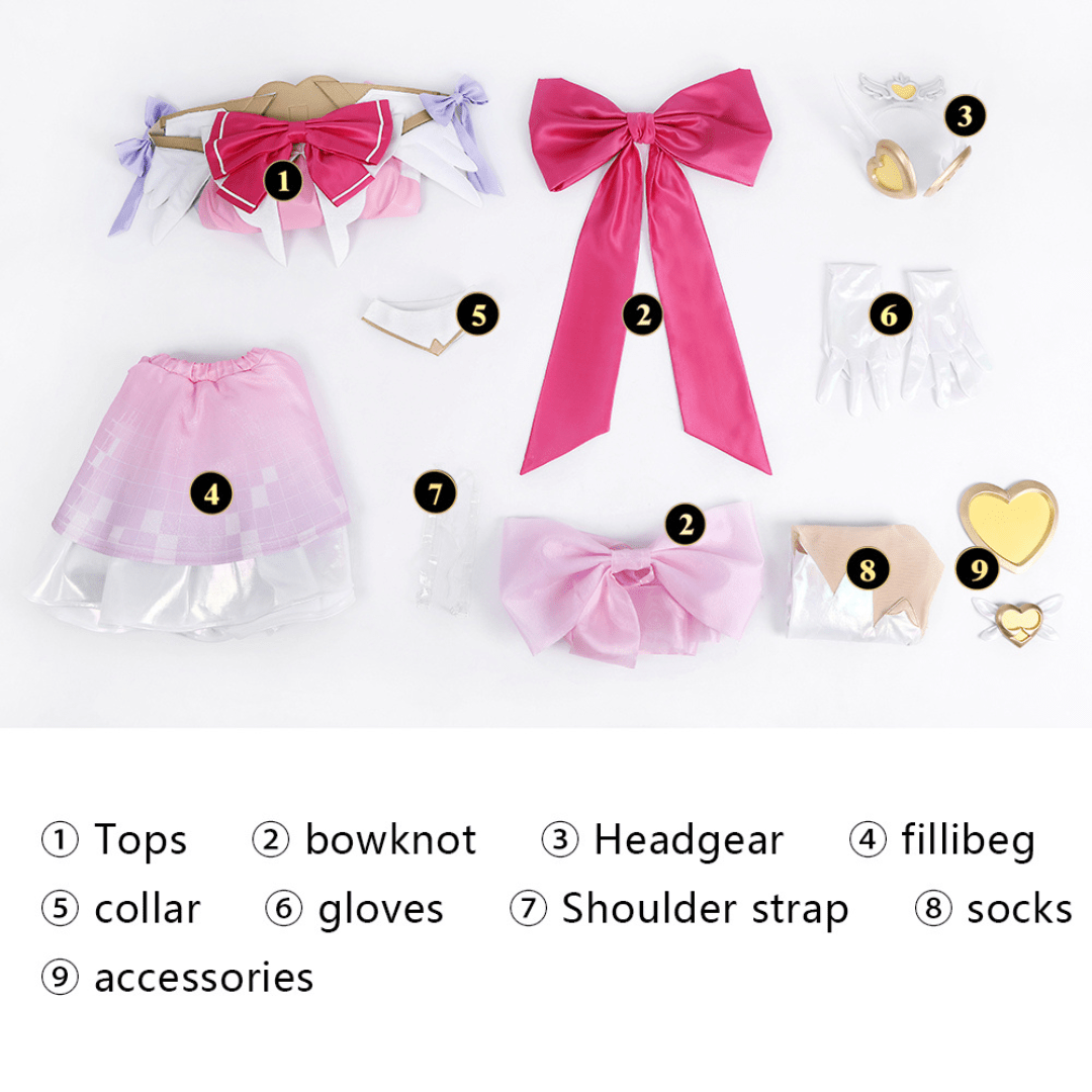 L - email Wig Overwatch Juno Magical Girl Cosplay Costume - lemailwigs