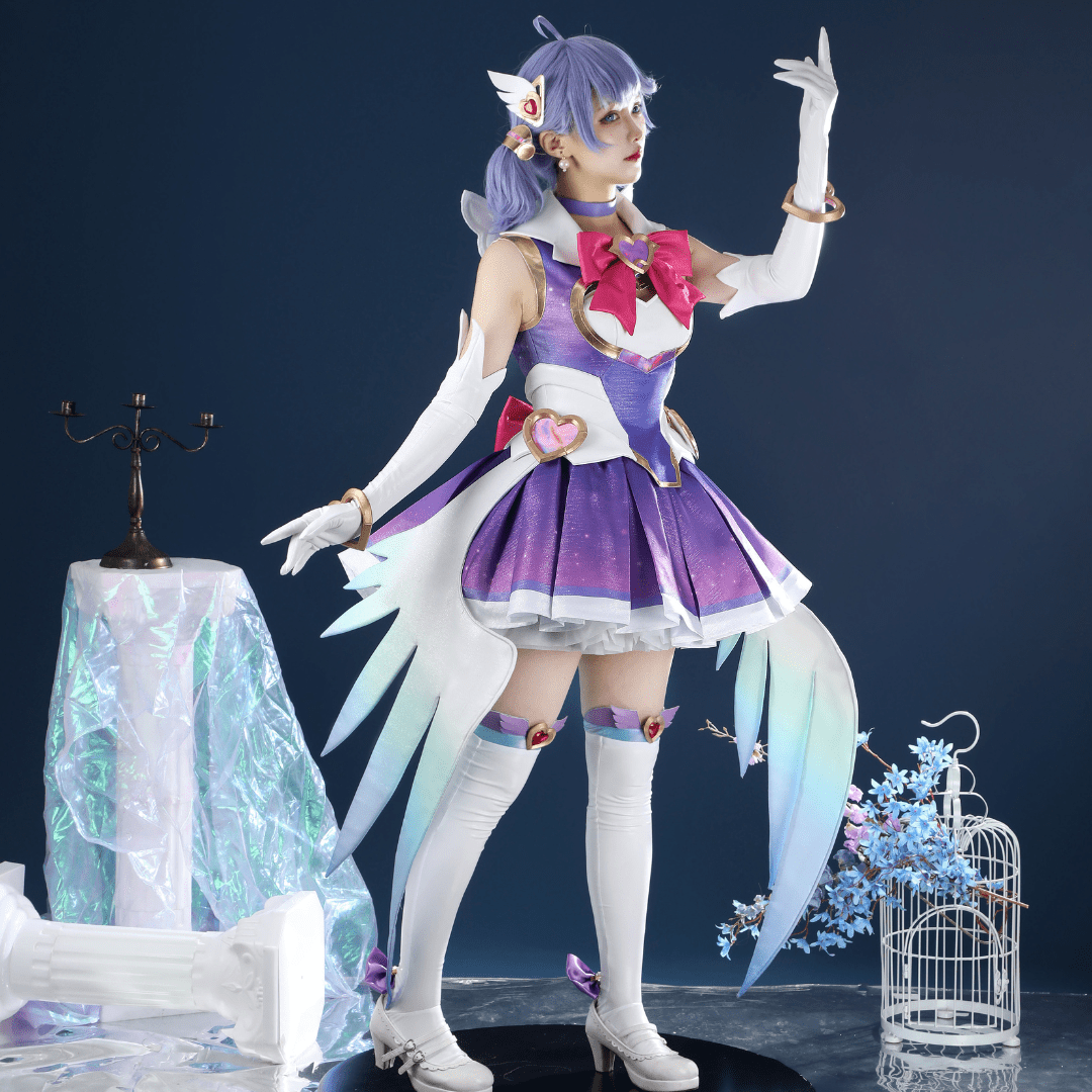 L - email Wig Overwatch Kiriko Magical Girl Cosplay Costume - lemailwigs