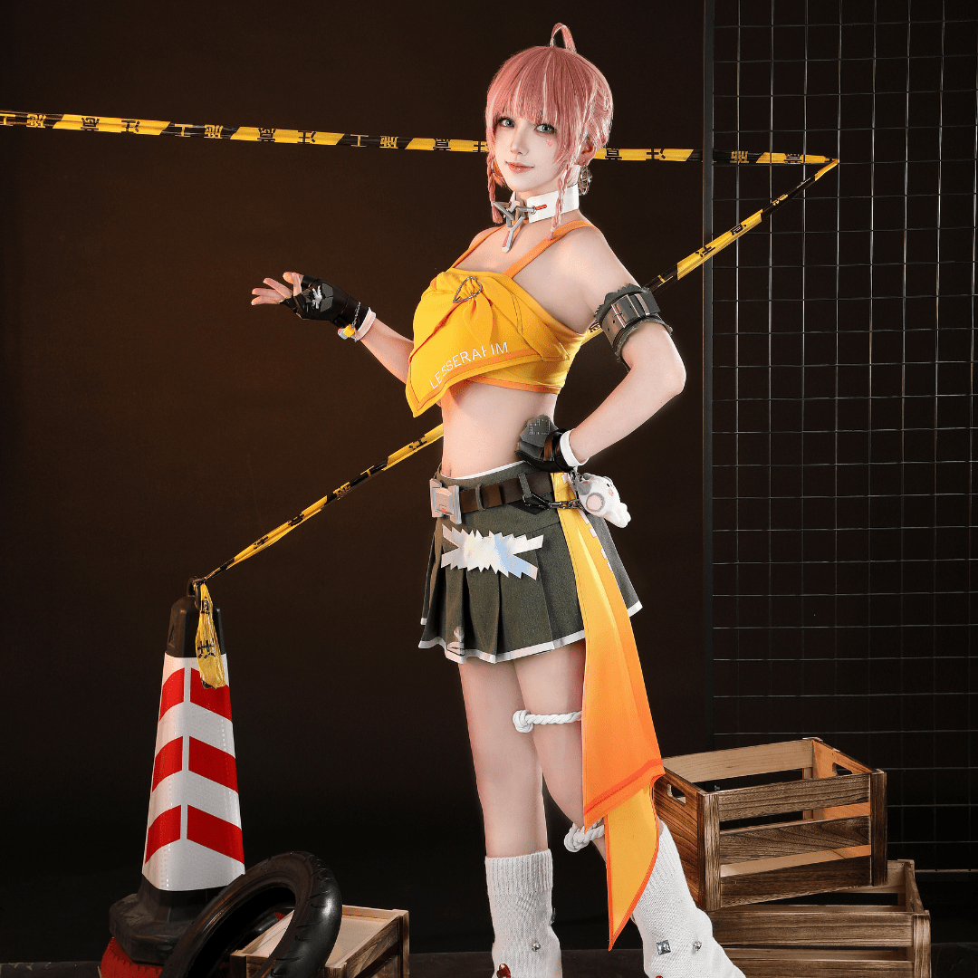 L - email Wig Overwatch Mercy Girl Group Collab Cosplay Costume - lemailwigs