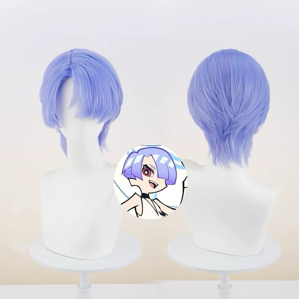 L - email Wig Panty & Stocking with Garterbelt Polyester Polyurethane Blue Pink Cosplay Wig - lemailwigs