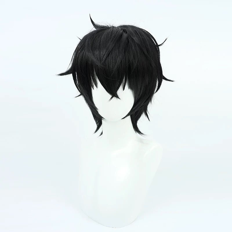 L - email Wig Persona 5 Ren Amamiya Black Halloween Cosplay Wig - lemailwigs