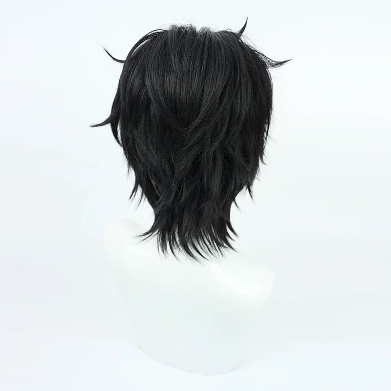 L - email Wig Persona 5 Ren Amamiya Black Halloween Cosplay Wig - lemailwigs