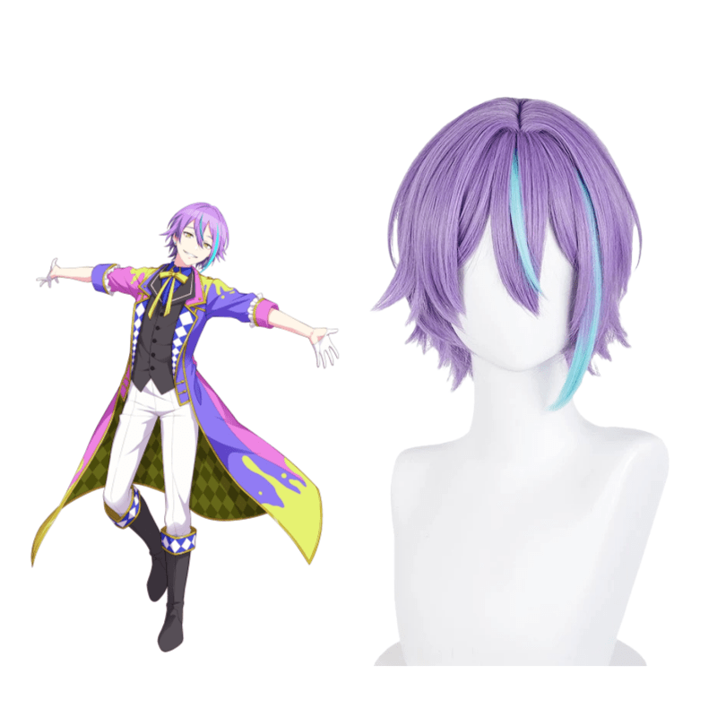 L - email Wig Project SEKAI Kamishiro Rui Hatsune Miku Purple 35cm Cosplay Wig - lemailwigs