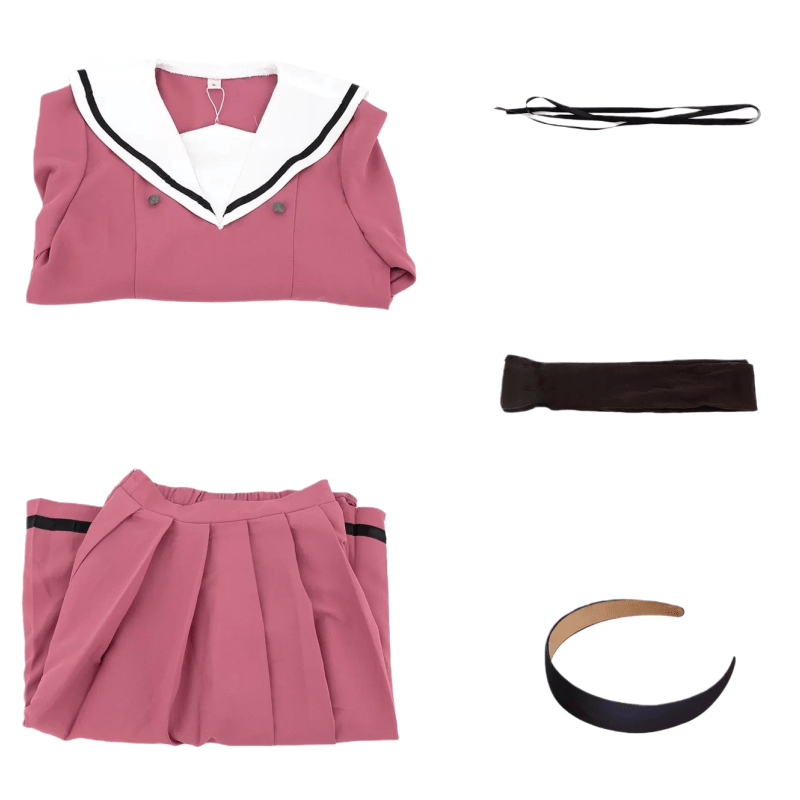 L - email Wig The Fragrant Flower Blooms With Dignity Kaoruko Waguri Cosplay Costume And Wig Full Set - lemailwigs