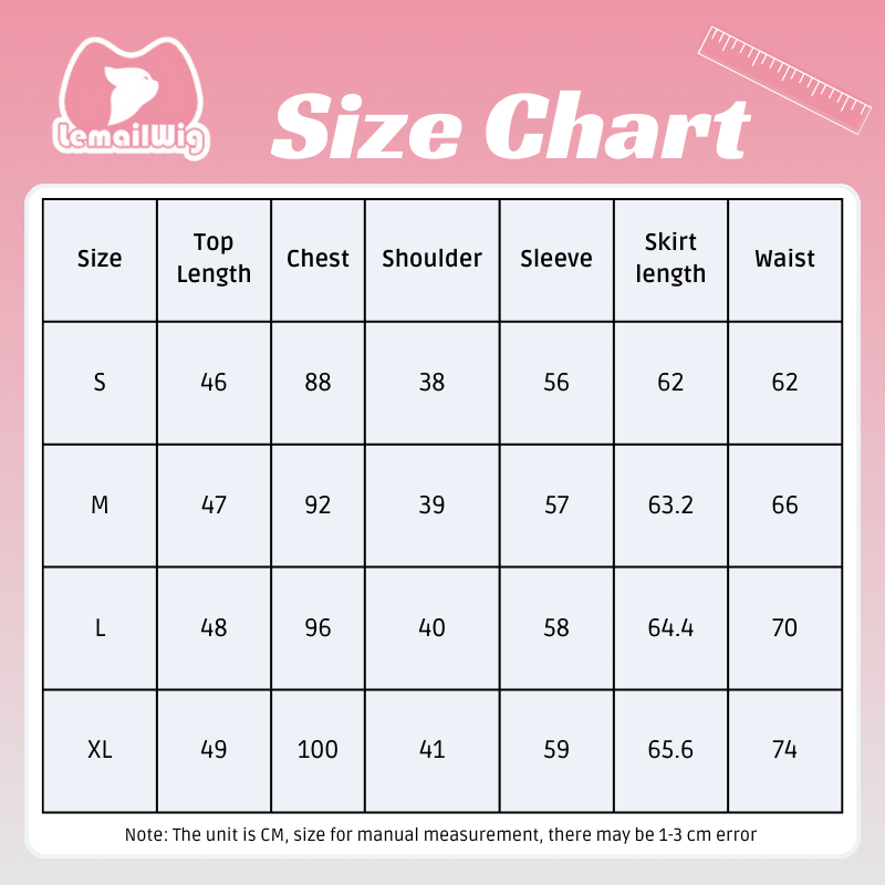 L - email Wig The Fragrant Flower Blooms With Dignity Kaoruko Waguri Cosplay Costume And Wig Full Set - lemailwigs