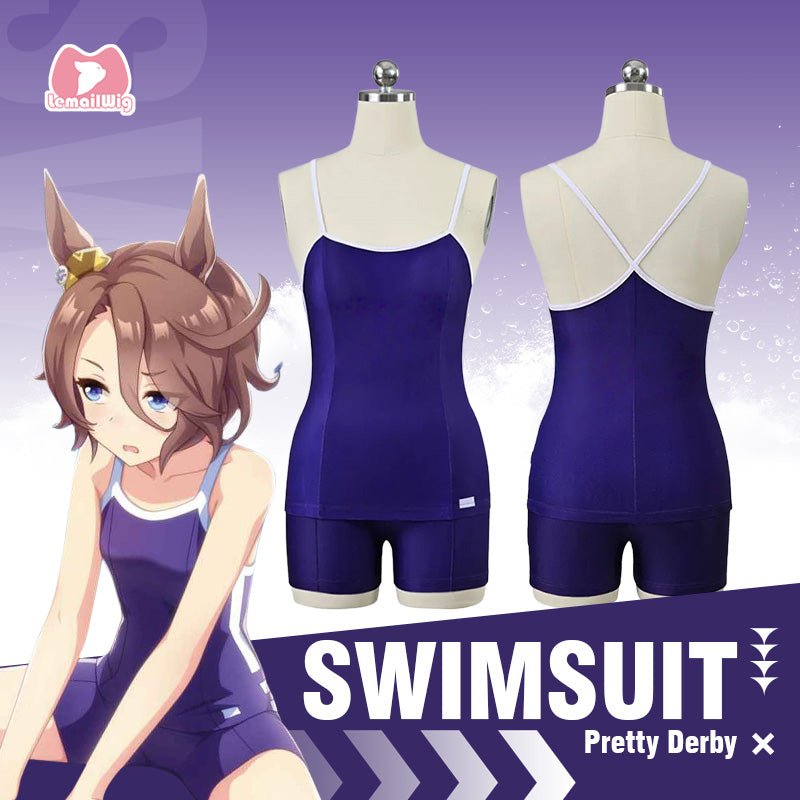 L - email Wig Uma musume: Pretty Derby Swimsuit Cosplay Costume - lemailwigs