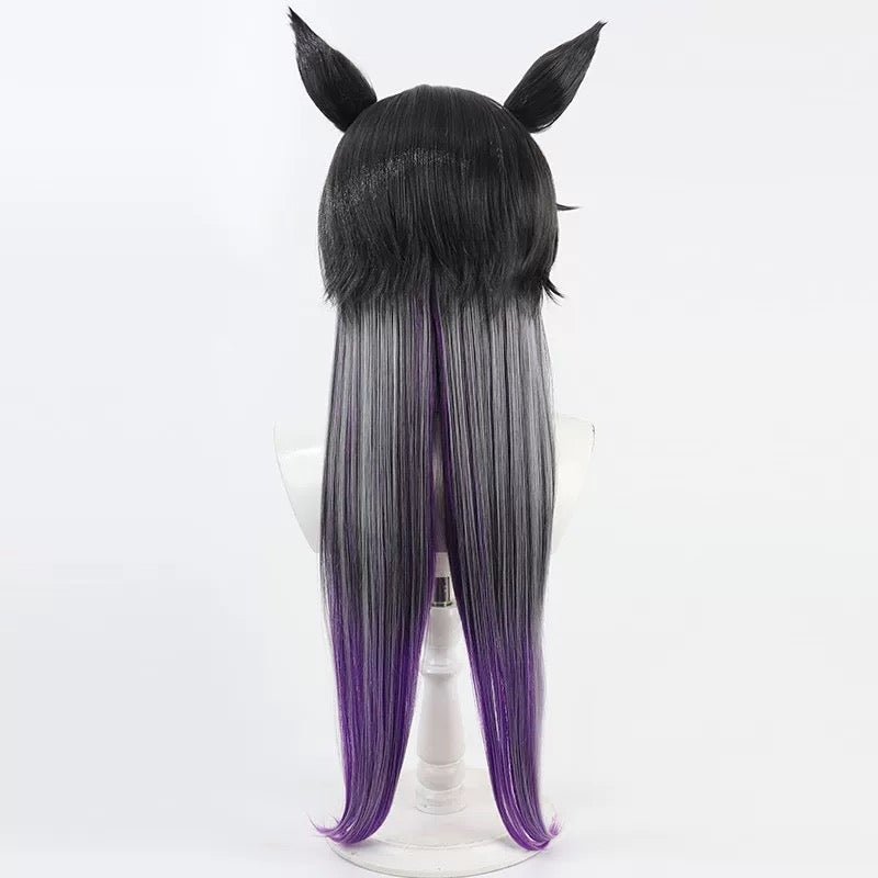 L - email Wig Umamusume: Pretty Derby Air Shakur Mixed Color Long Tail And Ears Halloween Cosplay Wig - lemailwigs
