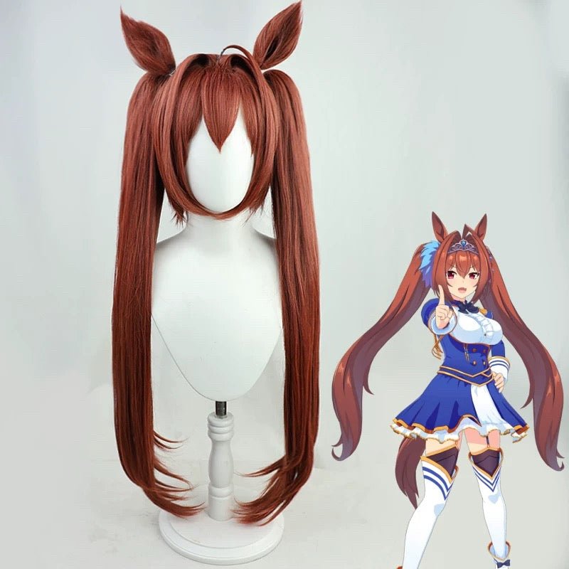 L - email Wig Umamusume: Pretty Derby Daiwa Scarlet Brown Halloween Cosplay Wig - lemailwigs