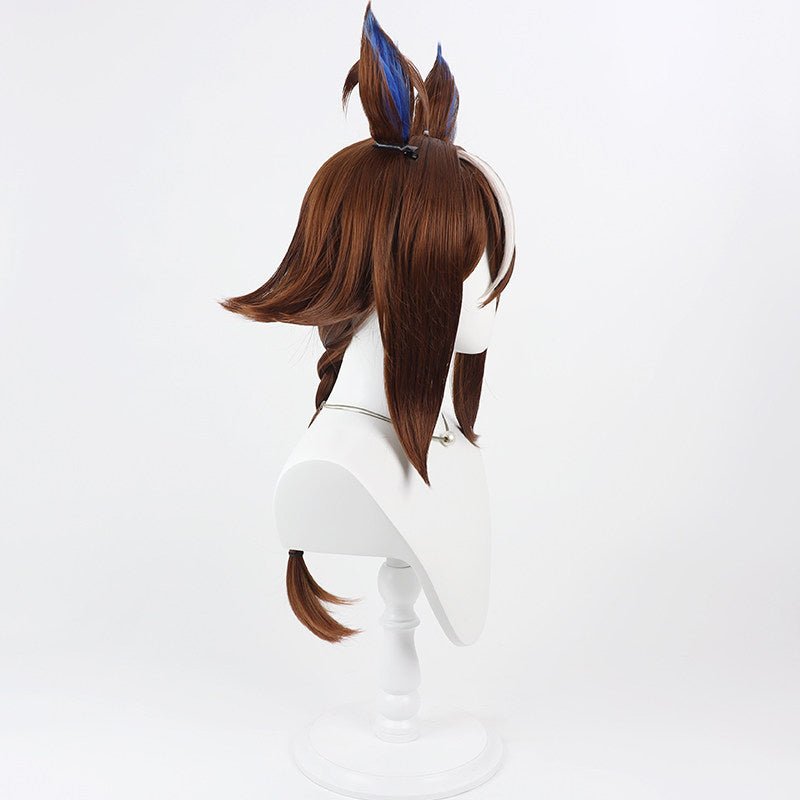 L - email Wig Umamusume: Pretty Derby Epiphaneia Brown Cosplay Wig Tail - lemailwigs