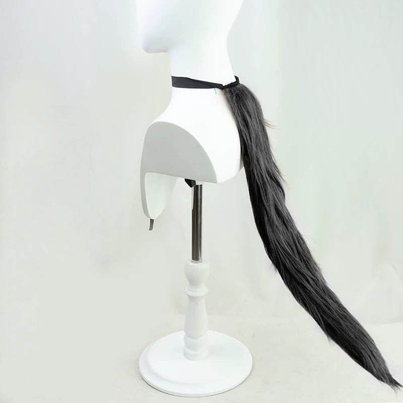 L - email Wig Umamusume: Pretty Derby Kitasan Black Double Braids Cosplay Wig - lemailwigs