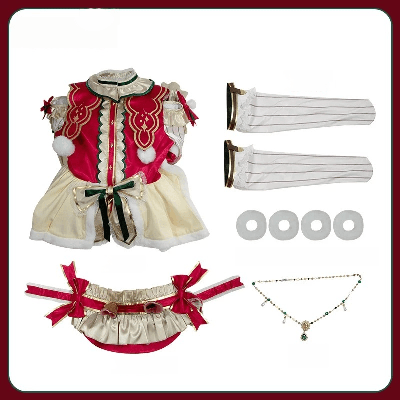 L - email Wig Umamusume: Pretty Derby Mejiro Bright Christmas Cosplay Costume - lemailwigs