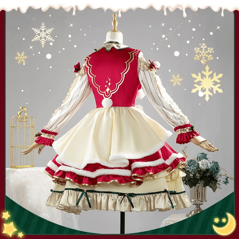 L - email Wig Umamusume: Pretty Derby Mejiro Bright Christmas Cosplay Costume - lemailwigs