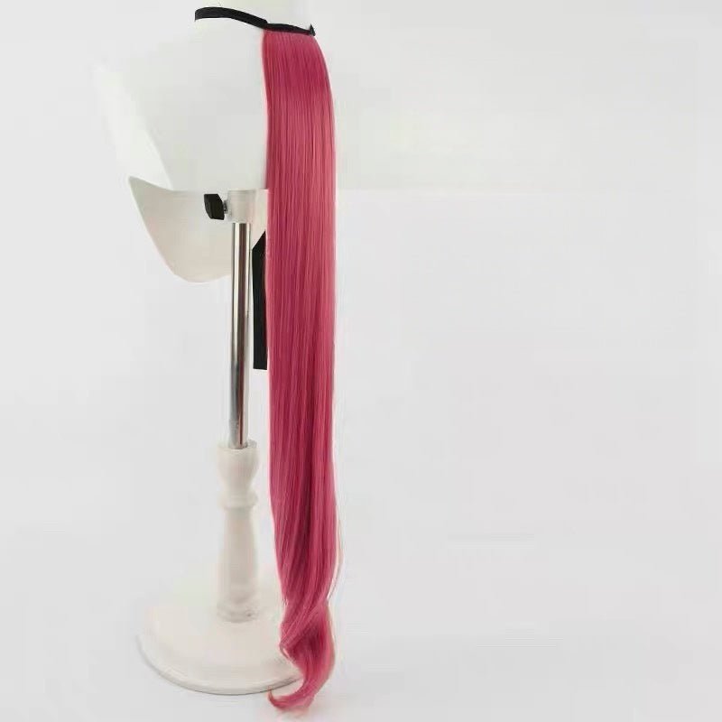 L - email Wig Umamusume: Pretty Derby Mihono Bourbon Pink Long Halloween Cosplay Wig - lemailwigs