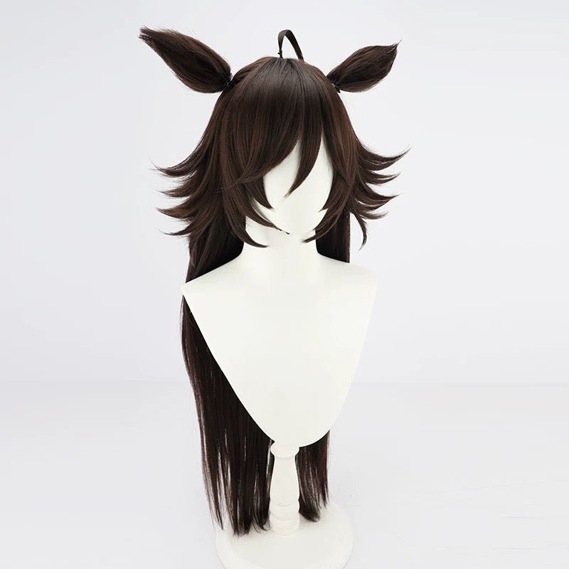 L - email Wig Umamusume: Pretty Derby Mr. C.B. Brown 85cm Ears And Tail Halloween Cosplay Wig - lemailwigs