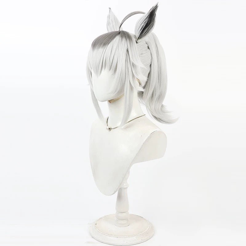 L - email Wig Umamusume: Pretty Derby Oguri Cap 45cm Ears And Tail Halloween Cosplay Wig - lemailwigs