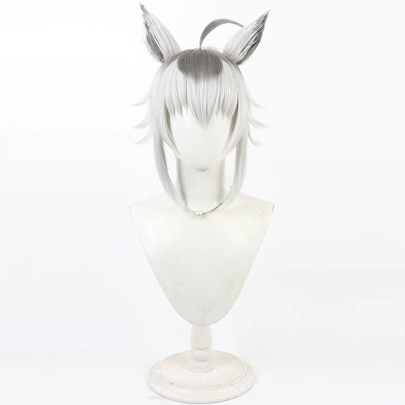 L - email Wig Umamusume: Pretty Derby Oguri Cap 45cm Ears And Tail Halloween Cosplay Wig - lemailwigs