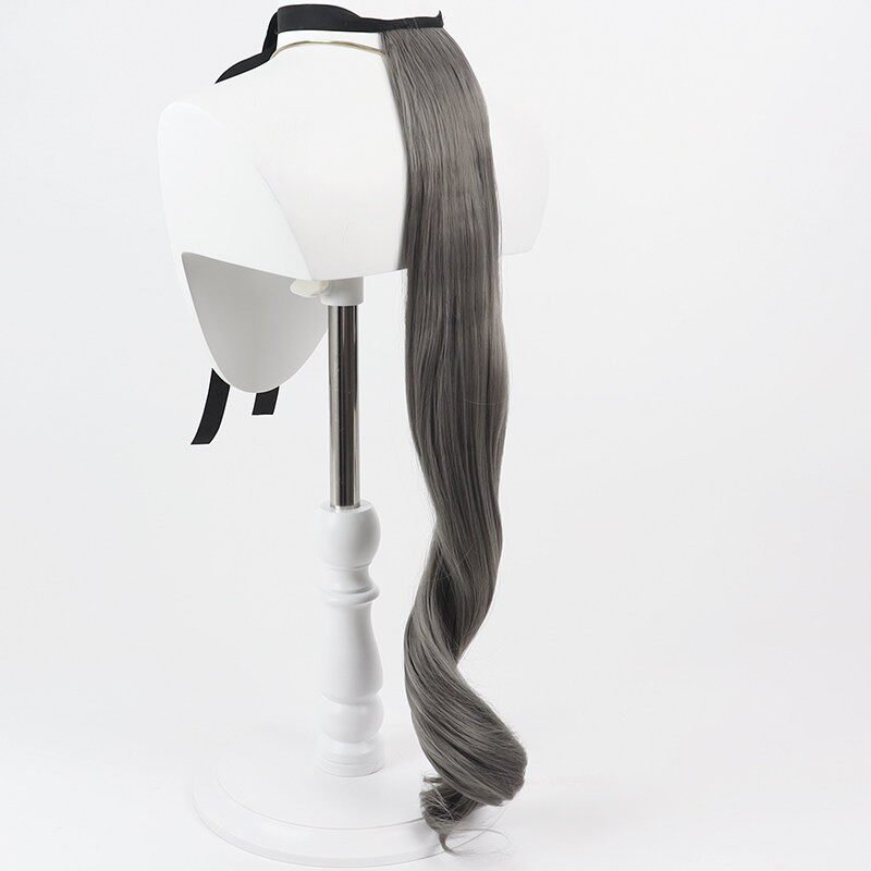 L - email Wig Umamusume: Pretty Derby Rose Kingdom Gray Mixed Red Cosplay Wig Ears Tail - lemailwigs