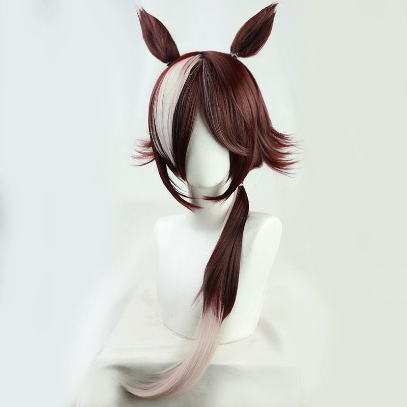 L - email Wig Umamusume: Pretty Derby Vodka Brown Long Ears And Tail Halloween Cosplay Wig - lemailwigs