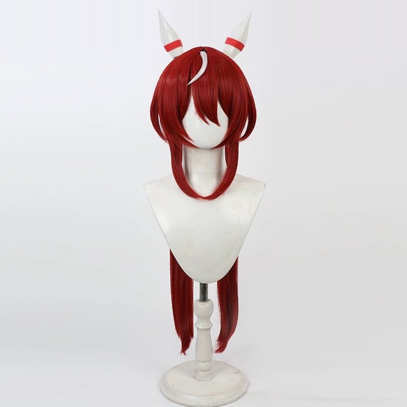L - email Wig Umamusume: Pretty Derby Win Variation Red 80cm Halloween Cosplay Wig - lemailwigs