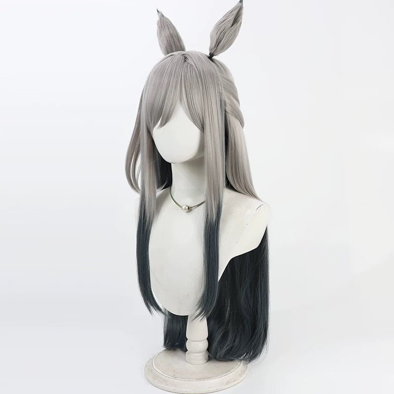 L - email Wig Umamusume:Pretty Derby Chrono Genesis 80cm Cosplay Wig Ears And Tail - lemailwigs