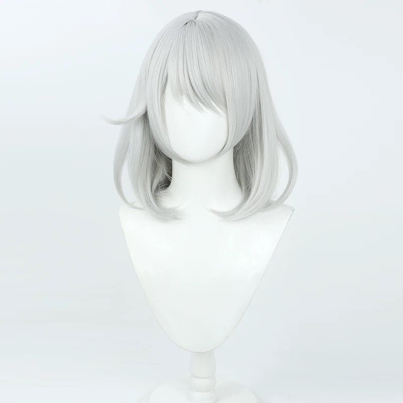 L - email Wig Umamusume:Pretty Derby Hishi Miracle Grey Cosplay Wig Ears And Tail - lemailwigs