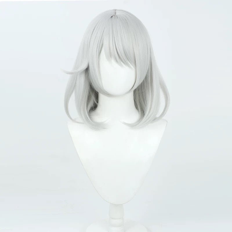 L - email Wig Umamusume:Pretty Derby Hishi Miracle Grey Cosplay Wig Ears And Tail - lemailwigs