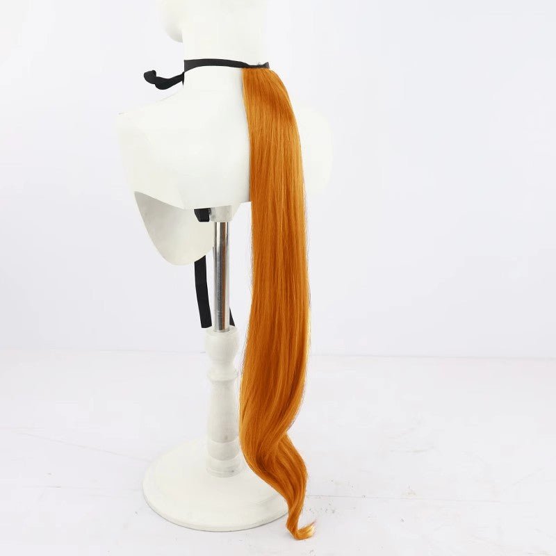 L - email Wig Umamusume:Pretty Derby Mayano Top Gun Orange Cosplay Wig And Tail - lemailwigs