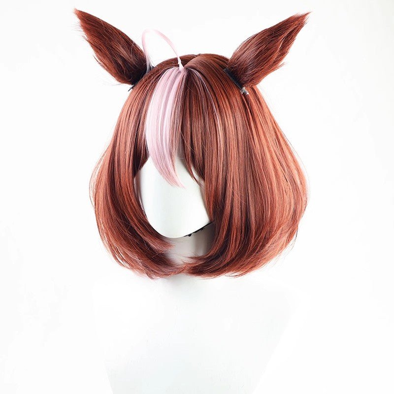 L - email Wig Umamusume:Pretty Derby Meisho Doto Brown Cosplay Wig And Tail - lemailwigs