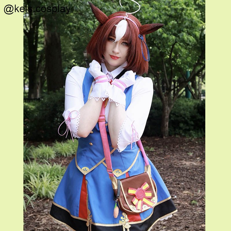 L - email Wig Umamusume:Pretty Derby Meisho Doto Cosplay Costume - lemailwigs