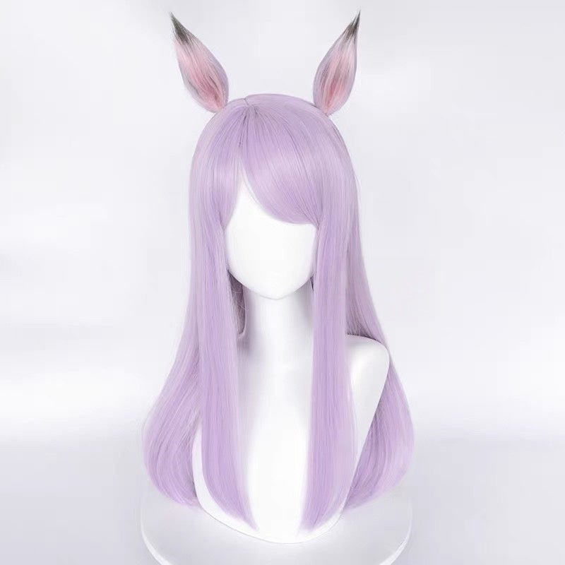 L - email Wig Umamusume:Pretty Derby Mejiro McQueen Purple 60cm Cosplay Wig And Ears Tail - lemailwigs