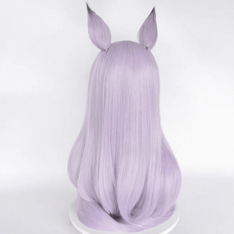 L - email Wig Umamusume:Pretty Derby Mejiro McQueen Purple 60cm Cosplay Wig And Ears Tail - lemailwigs