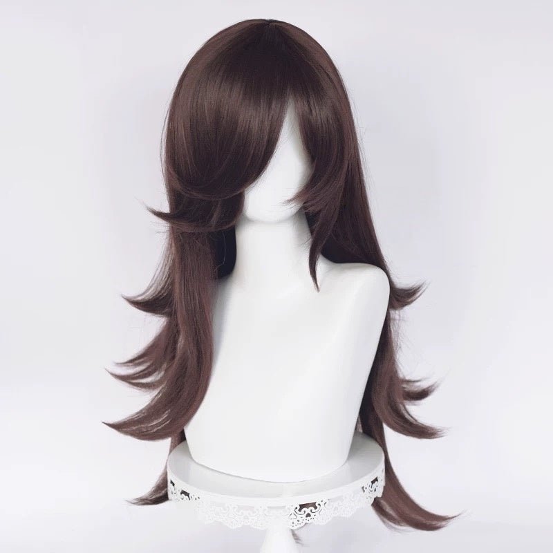 L - email Wig Umamusume:Pretty Derby Rice Shower Brown 75cm Cosplay Wig And Tail Ears - lemailwigs