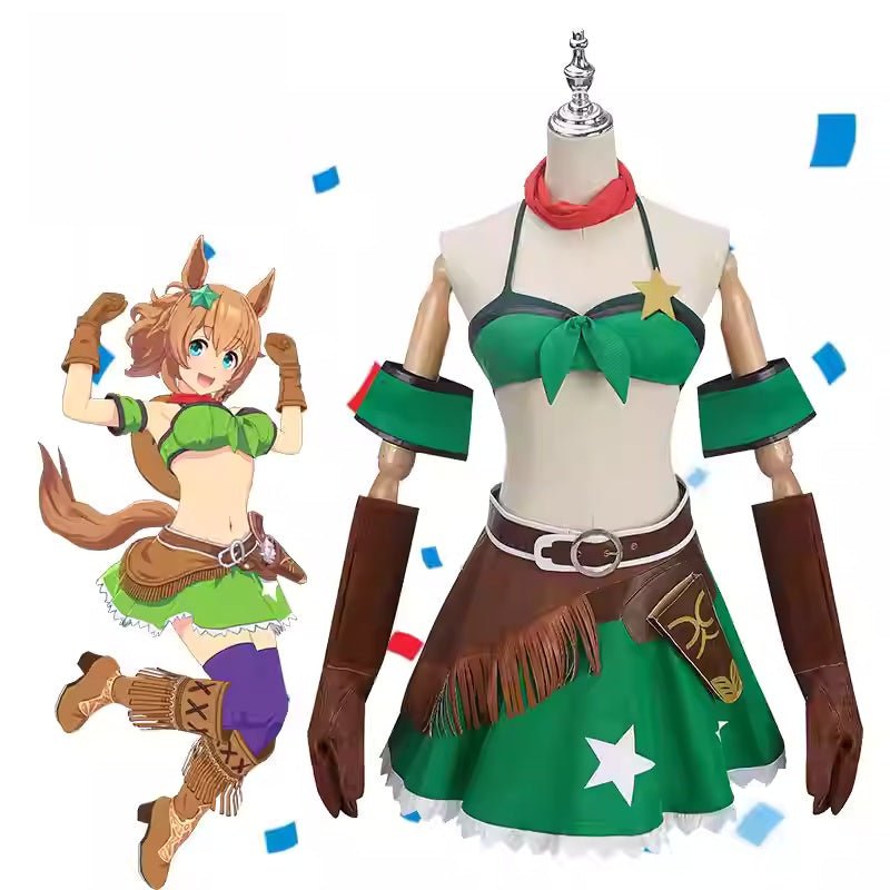 L - email Wig Umamusume:Pretty Derby Taiki Shuttle Cosplay Costume - lemailwigs