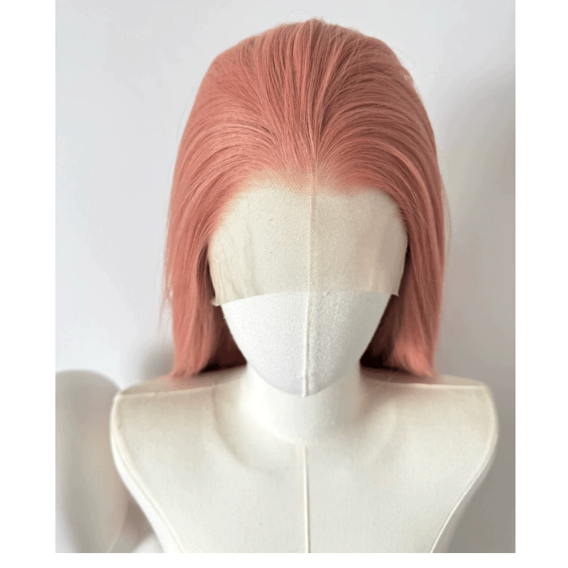 L - email Wig Universal Pink Series 75 - 80cm Long Straight Font Lace Wig - lemailwigs