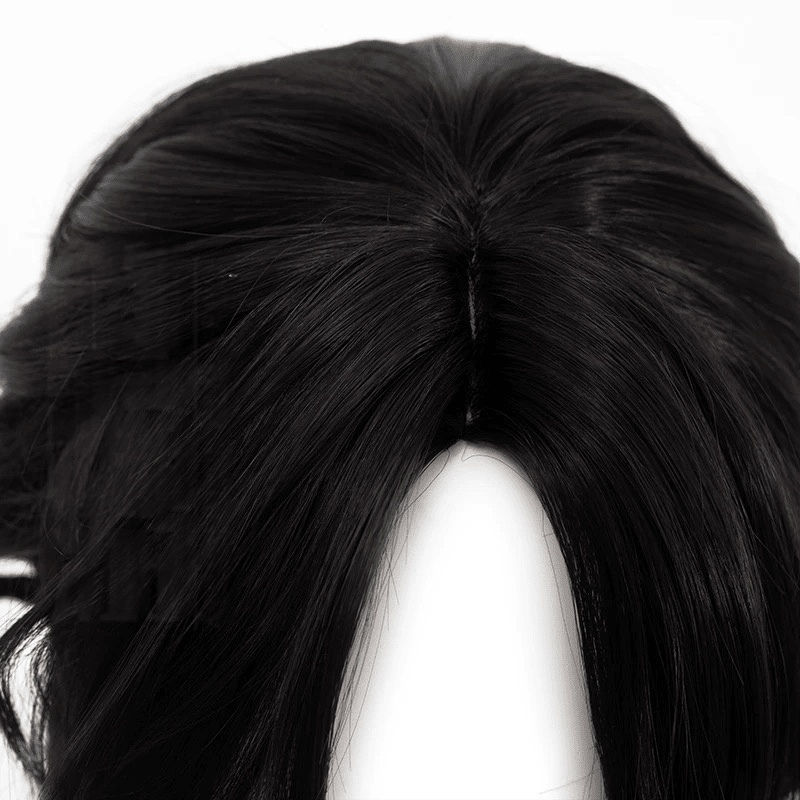 L - email Wig Where Winds Meet Female Young Master Black Double Braids Cosplay Wig - lemailwigs