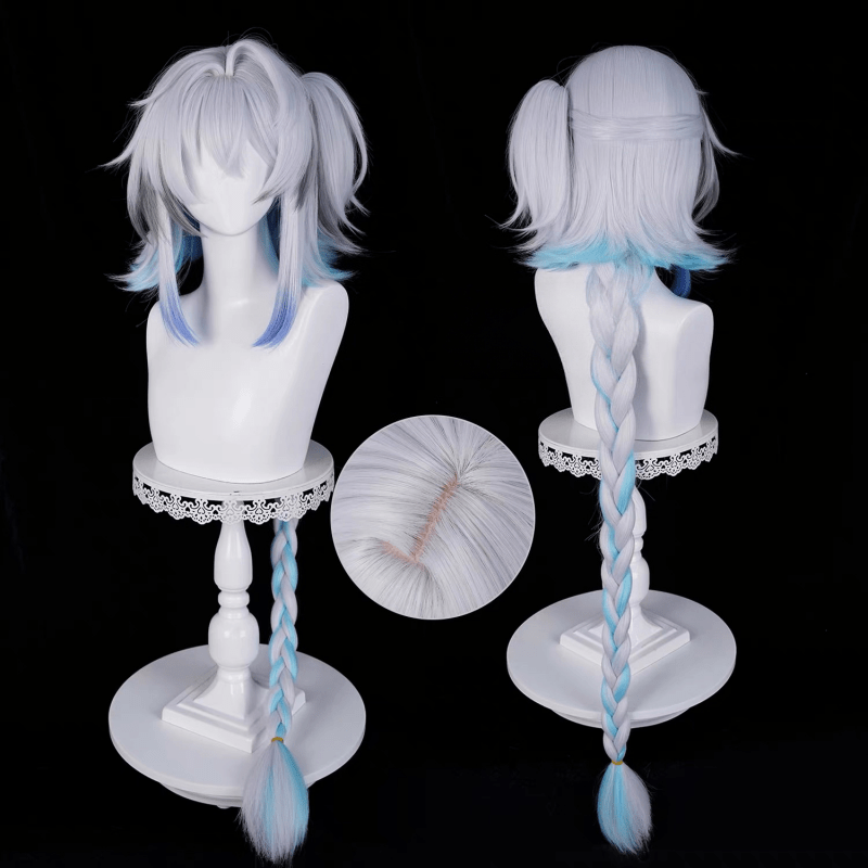 L - email Wig Wuthering Waves Buling Mixed Color Braids Long Cosplay Wig - lemailwigs