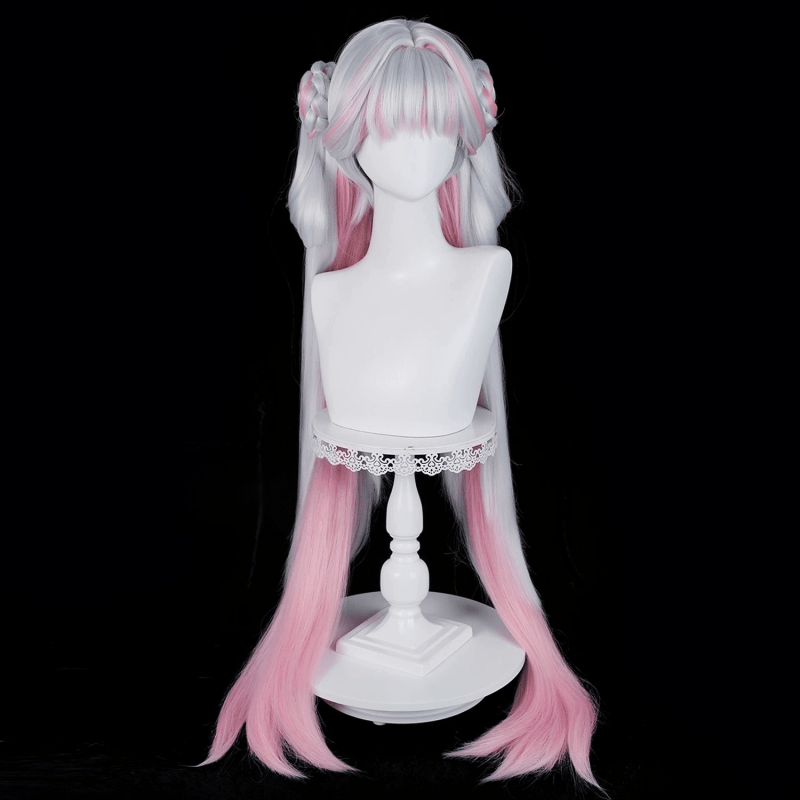 L - email Wig Wuthering Waves Jinhsi Peach Blossom Mixed Colors Long Cosplay Wig - lemailwigs