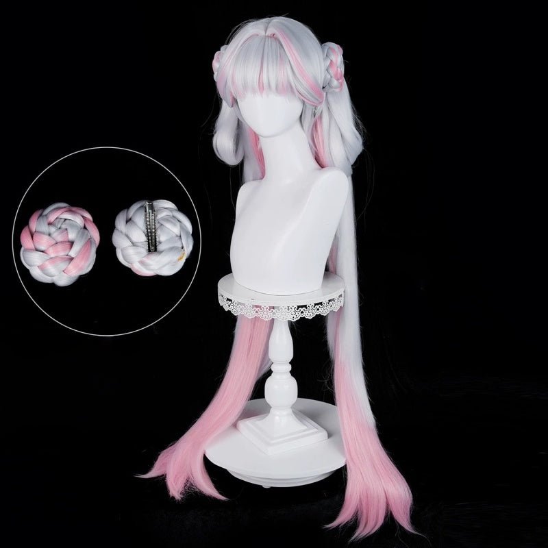 L - email Wig Wuthering Waves Jinhsi Peach Blossom Mixed Colors Long Cosplay Wig - lemailwigs