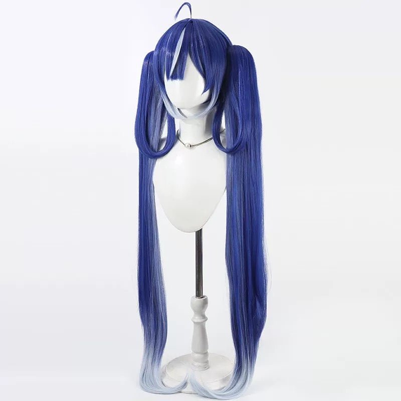 L - email Wig Wuthering Waves Luno Cosplay Wig 100cm Blue Cosplay Wig - lemailwigs