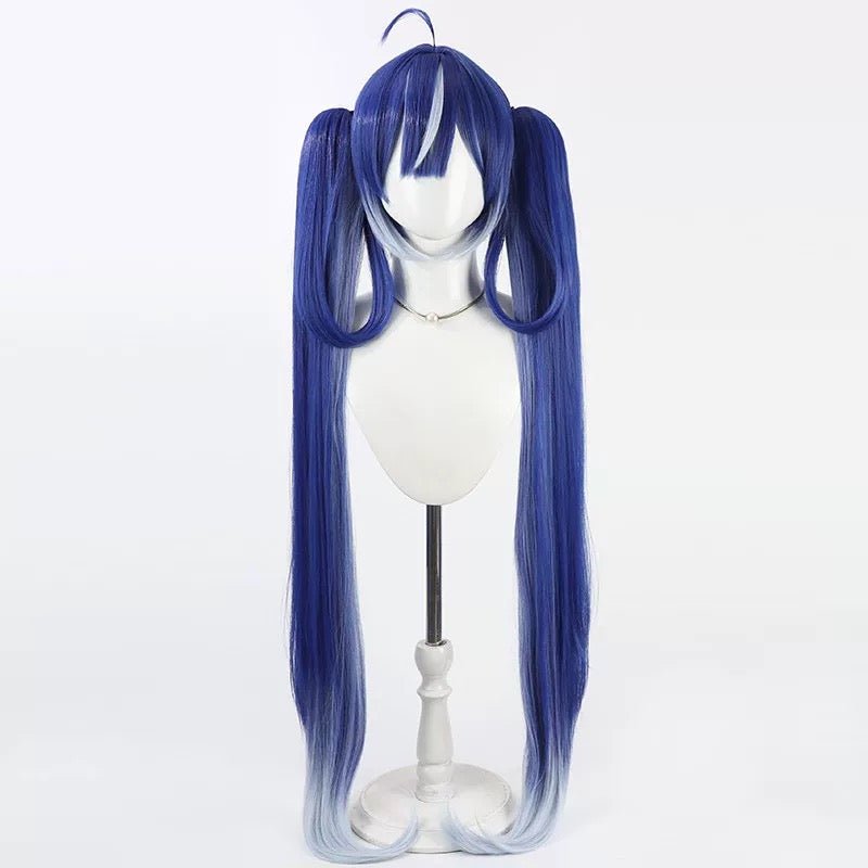 L - email Wig Wuthering Waves Luno Cosplay Wig 100cm Blue Cosplay Wig - lemailwigs