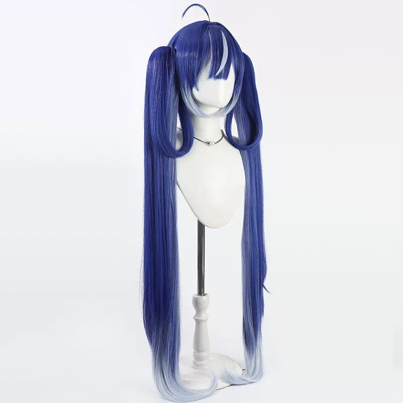 L - email Wig Wuthering Waves Luno Cosplay Wig 100cm Blue Cosplay Wig - lemailwigs