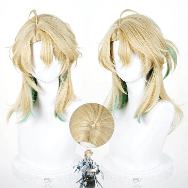L - email Wig Wuthering Waves Luuk Herssen 45cm Color mixing Cosplay Wig - lemailwigs