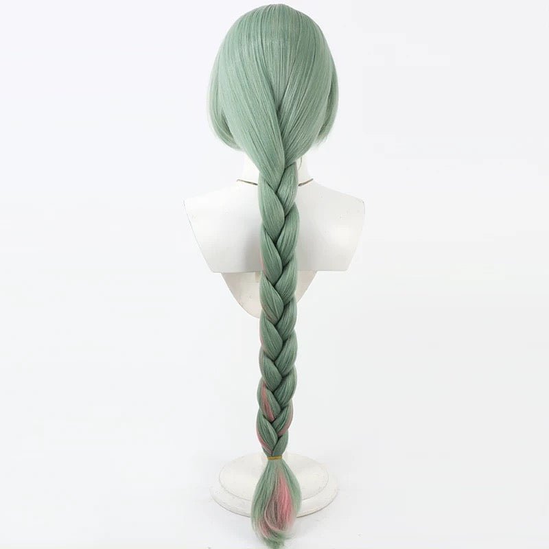 L - email Wig Wuthering Waves Phrolova Green 100cm Long Halloween Cosplay Wig - lemailwigs
