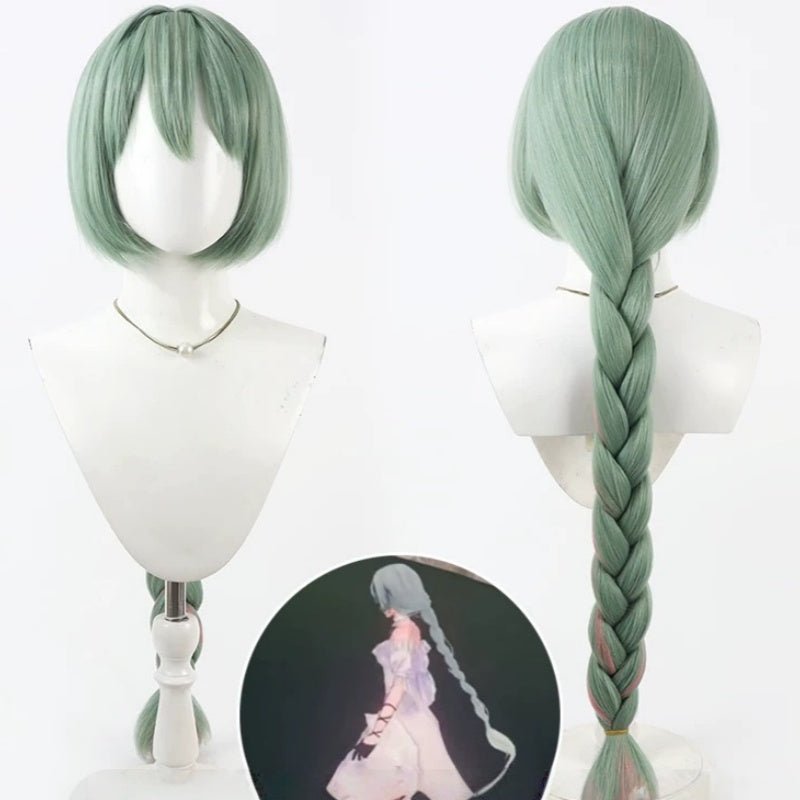 L - email Wig Wuthering Waves Phrolova Green 100cm Long Halloween Cosplay Wig - lemailwigs
