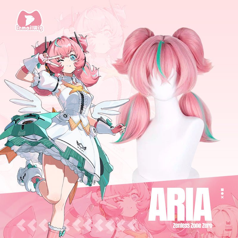 L - email Wig Zenless Zone Zero Angels of Delusion Aria Color mixing Cosplay Wig - lemailwigs