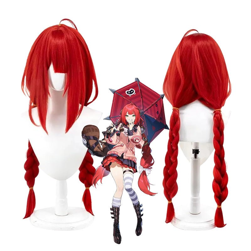 L - email Wig Zenless Zone Zero Yuzuha 100cm Red Cosplay Wig - lemailwigs