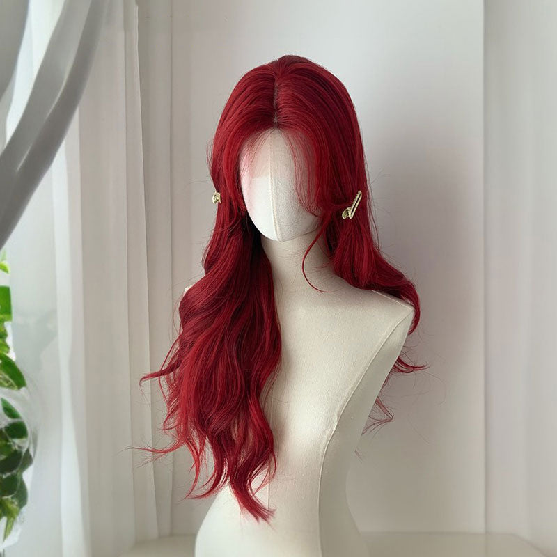 Lemailwig Mera Red Curls Long Lace Wig